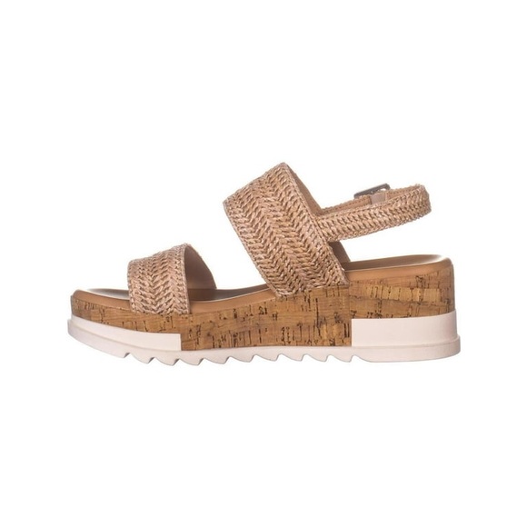 Steve Madden Women’s Brenda Slingback Platform Sandals, Natural Raffia, 11 US - Picture 7 of 10